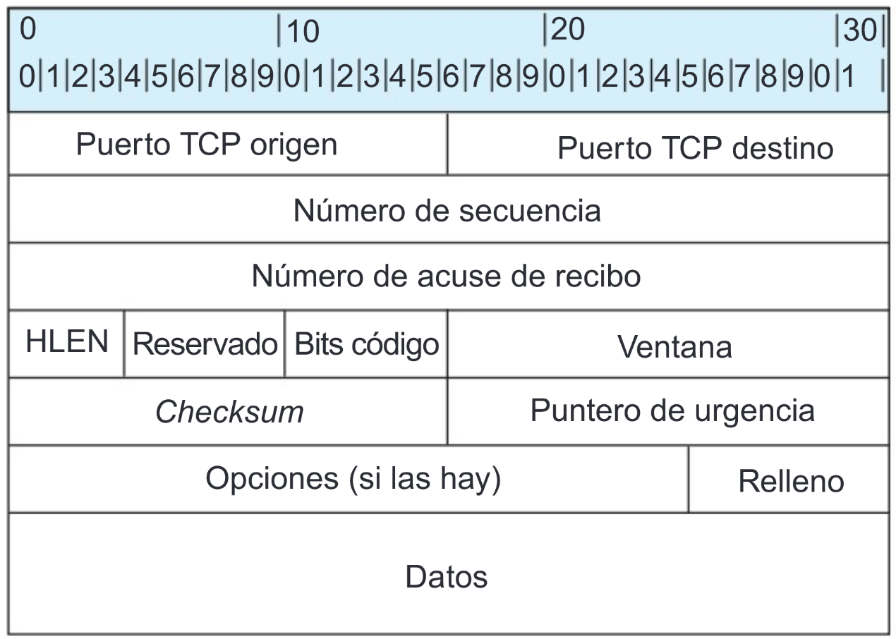 Formato del segmento TCP
