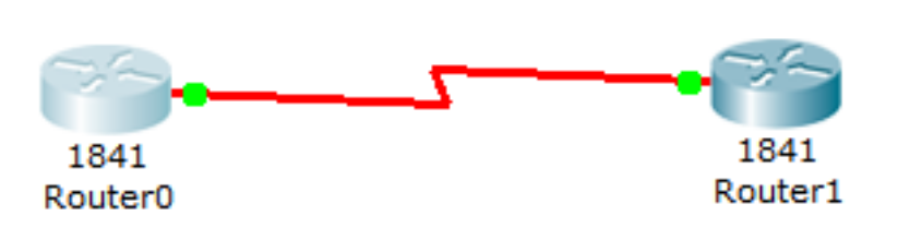 Routers unidos con conexiones serie