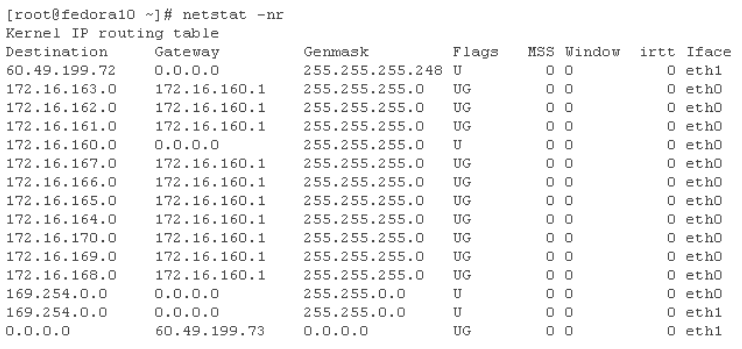Tabla de enrutamiento en GNU Linux