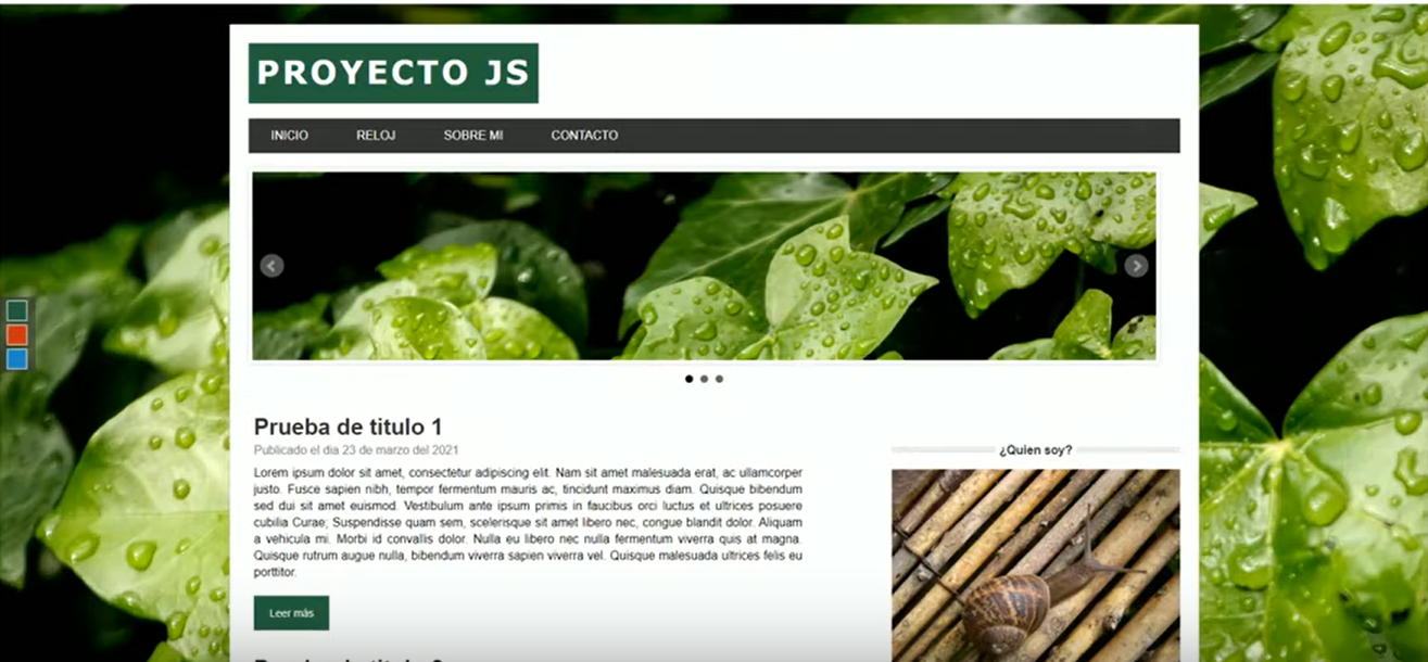 Maquetación objetivo