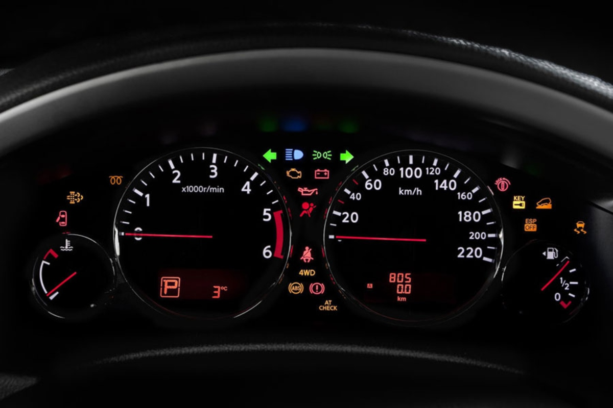 Cuadro de mando de un coche