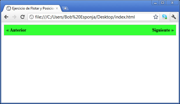 Estilos para Anterior y siguiente