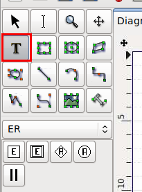 Etiqueta de texto en DIA