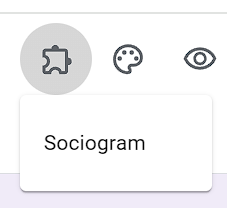 Seleccionar extensión "Sociogram" en Google Forms