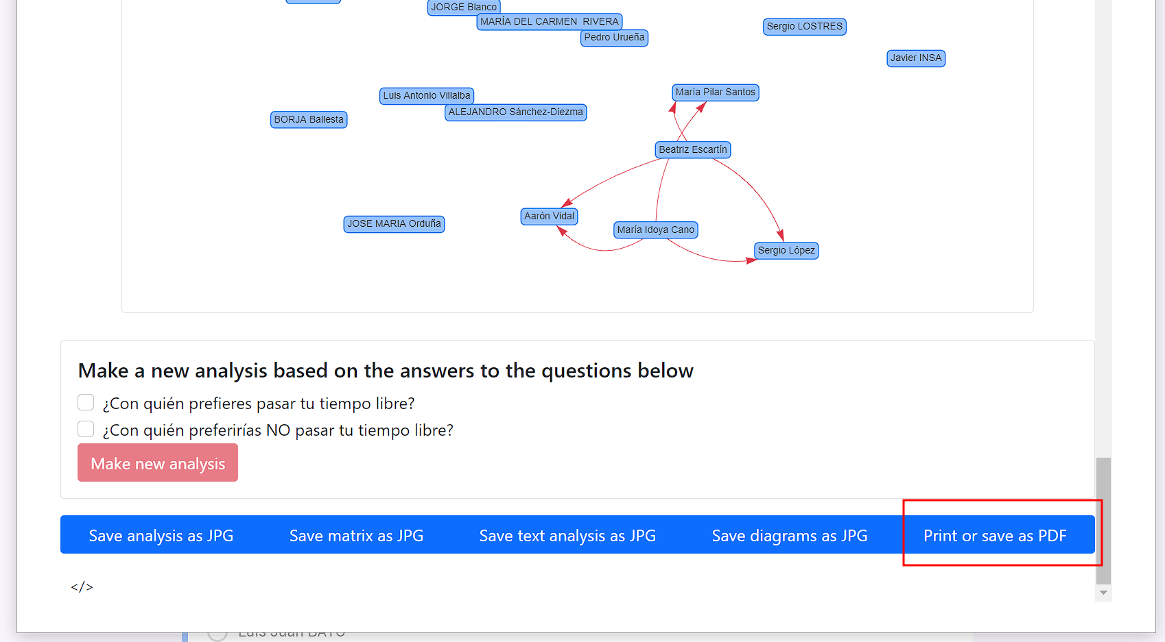 Seleccionar "Print or save as PDF"